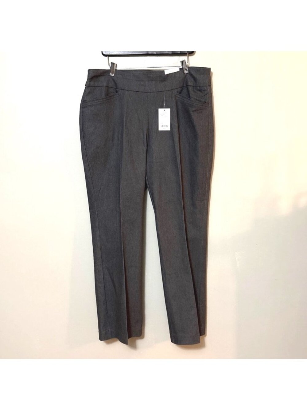 Croft & Barrow Womens Plus Bootcut Pants Mid Rise 16W Heather Gray Stretch Comfo